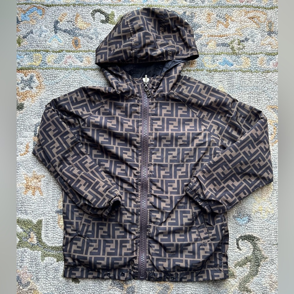 Fendi Kids Unisex Size:6 Fendi Print Reversible Windbreaker Jacket